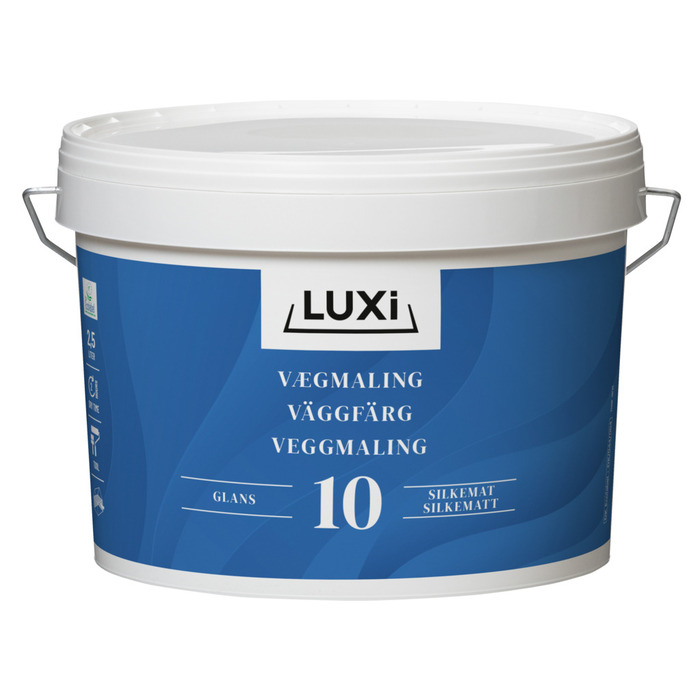 Veggmaling glans 10 hvit 9,1 liter - Luxi